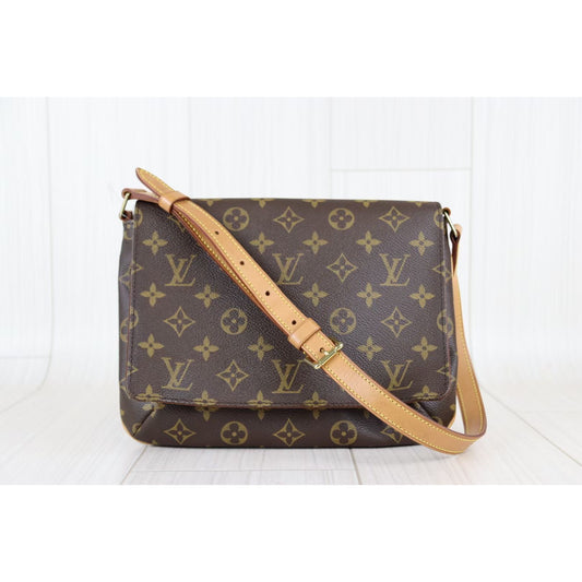 Rank A | LV Monogram Musette Tango Shoulder Bag|071811