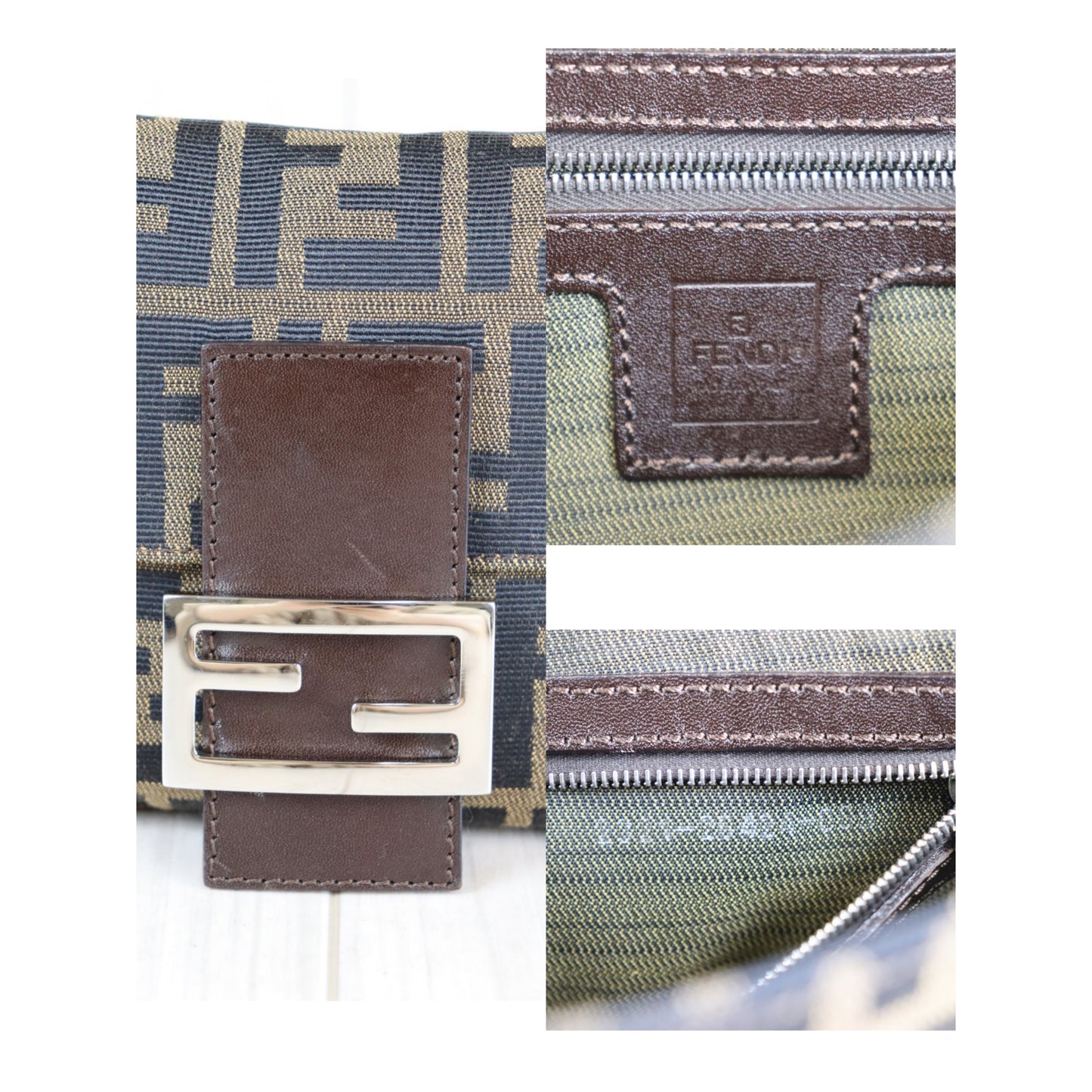 Rank A | FENDI Zucca Mamma Baguette Shoulder Bag |090204