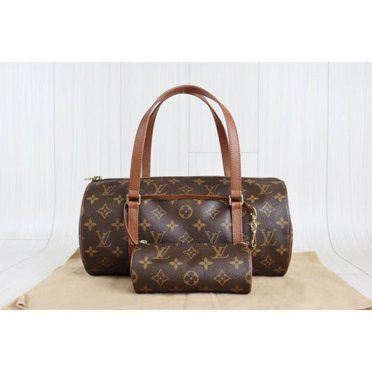 Rank A | LV Monogram Papillon 30 Handbag |080606