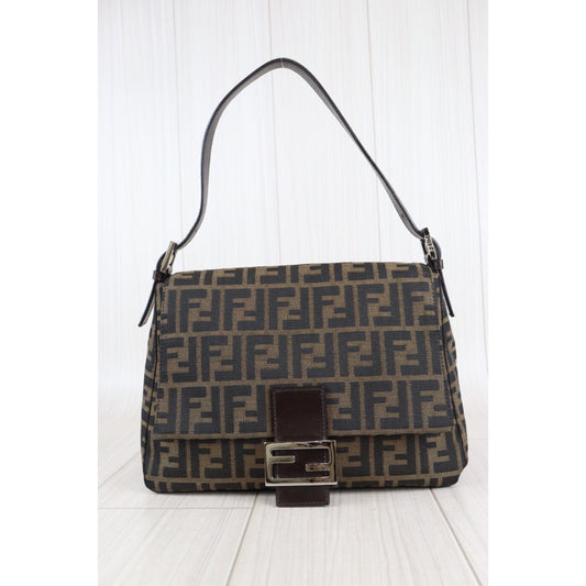 Rank A| FENDI Zucca Mamma Baguette Shoulder Bag |23020905