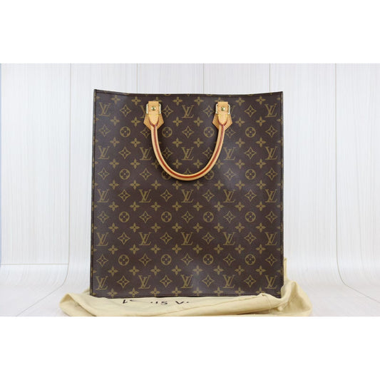 Rank A | LV Monogram Sac Plat Tote Bag |072108