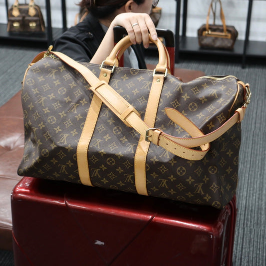 Rank A | LV Monogram Keypol Bandrière 50 |23042219
