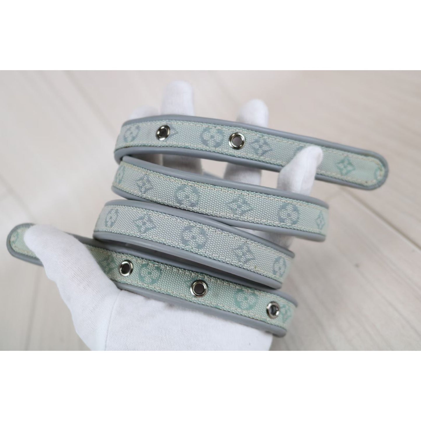 Rank A | LV Monogram Denim Shoulder Bag|053120