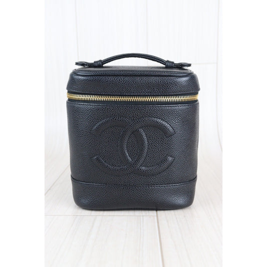 Rank AB| CHANEL Caviar Skin Vanity Handbag |23020206