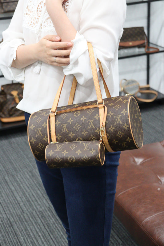 Rank A | LV Monogram Papillon 30 Handbag |23040605