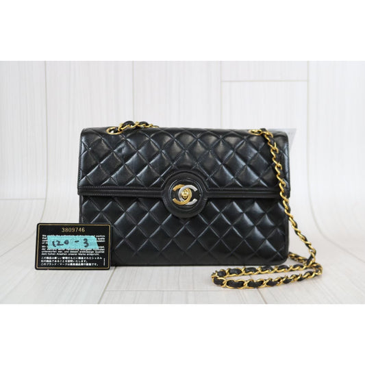 Rank A | CHANEL Limited to Paris Matrasse Lamb Skin Chain Shoulder Bag |021401