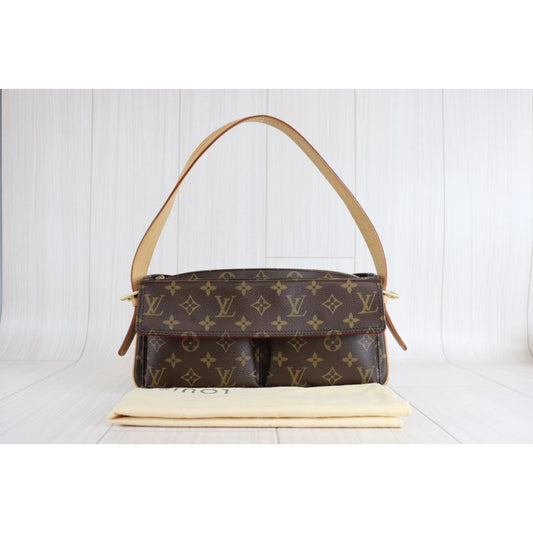 Rank A |LV Monogram Viva Cite MM Shoulder Bag|080302