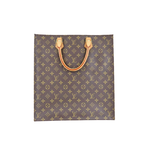 Rank A LV Monogram Sac Plat Tote Bag 073013 BRAND GET