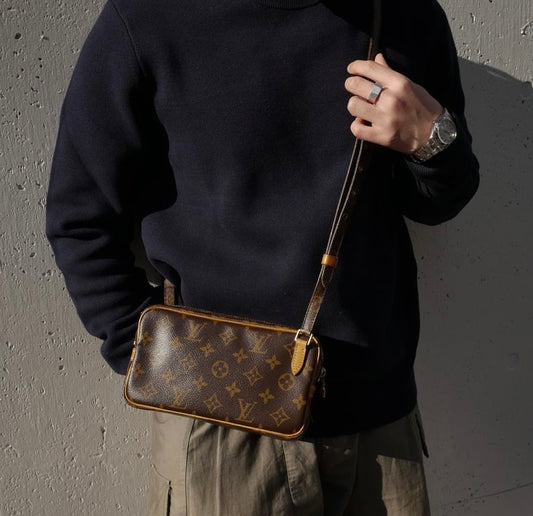 Rank AB|LV Monogram Pochette Marley Bandolier Shoulder Bag|092707