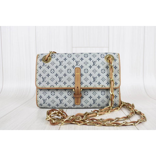 Rank AB | LV Camille Blue Monogram Mini Canvas Shoulder Bag |030116