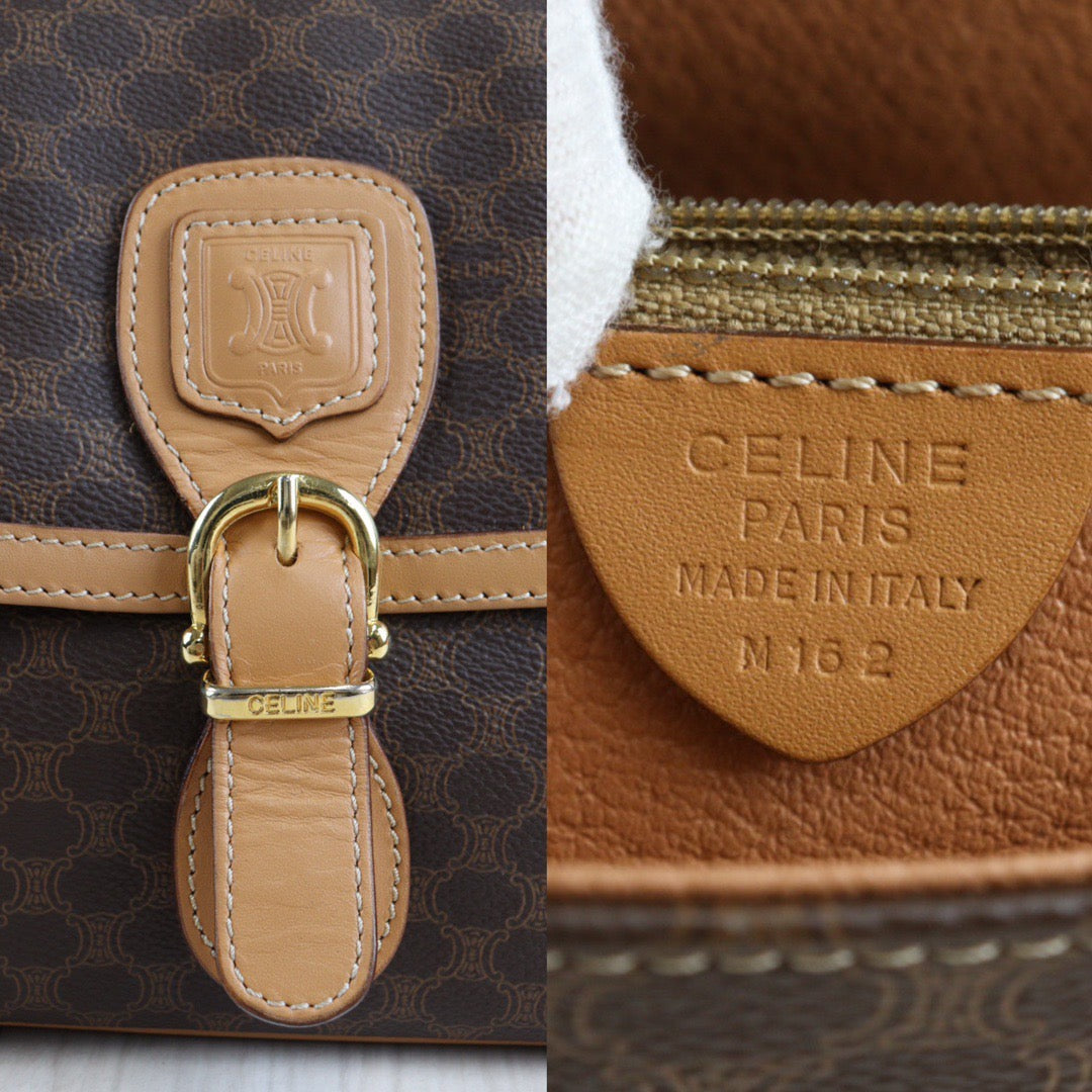 Rank A | CELINE Macadam Shoulder Bag |23032801