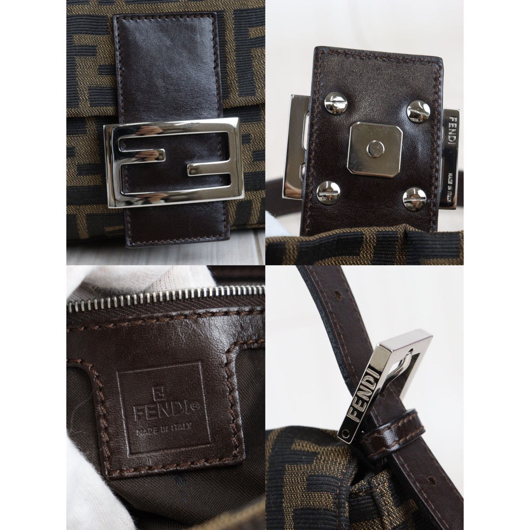 Rank A| FENDI Zucca Mamma Baguette Shoulder Bag |23040404