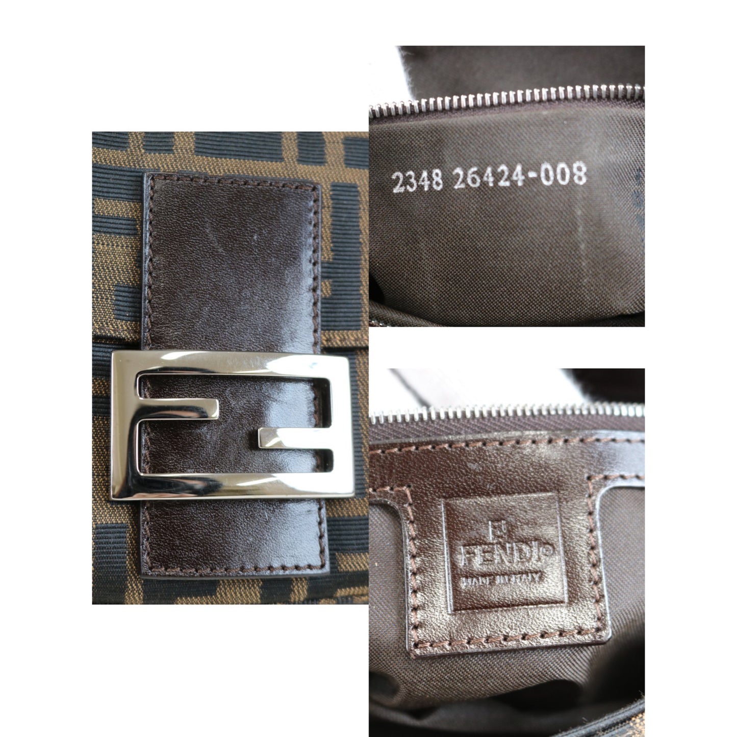 Rank A | FENDI Zucca Mamma Baguette Shoulder Bag |052409