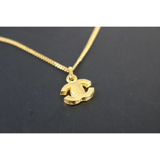 Rank A | Chanel Coco Mark Gold Necklace |050718