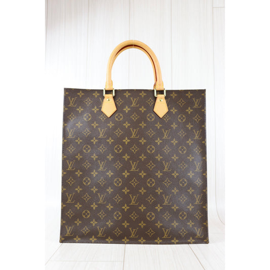 Rank A | LV Monogram Sac Plat Tote Bag |081905
