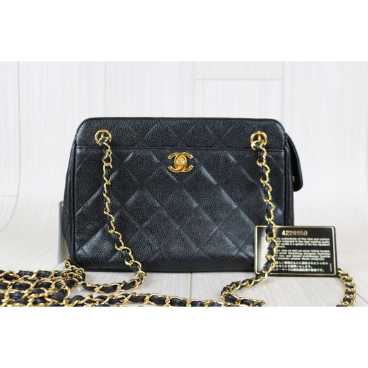 Rank A |CHANEL Caviar Skin Shoulder Bag|031211