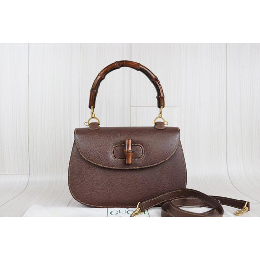 Rank A | GUCCI Vintage Bamboo Hand Bag |071902