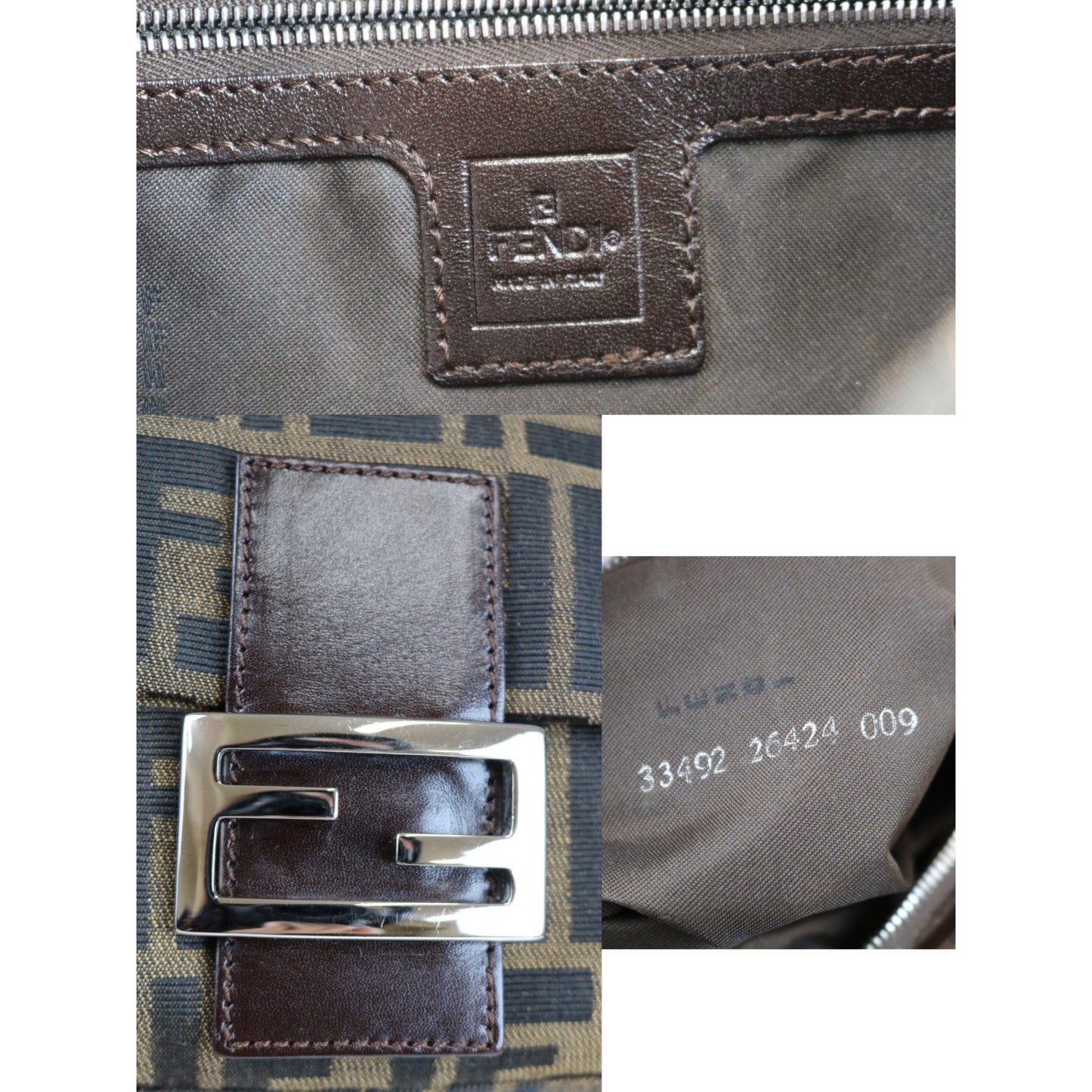 Rank A | FENDI Zucca Mamma Baguette Shoulder Bag |032411