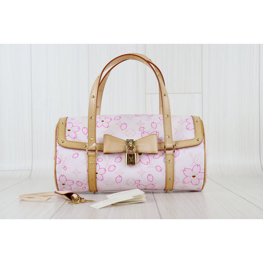Rank A |LV Monogram Cherry Blossom Rose Pink Takashi Murakami|071808