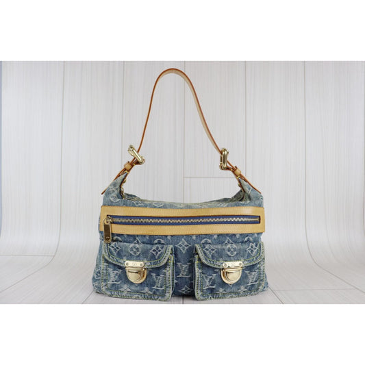 Rank AB | LV Monogram Denim Buggy PM Shoulder Bag | 072107