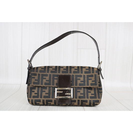 Rank A | FENDI Zucca Mamma Baguette Shoulder Bag |052409