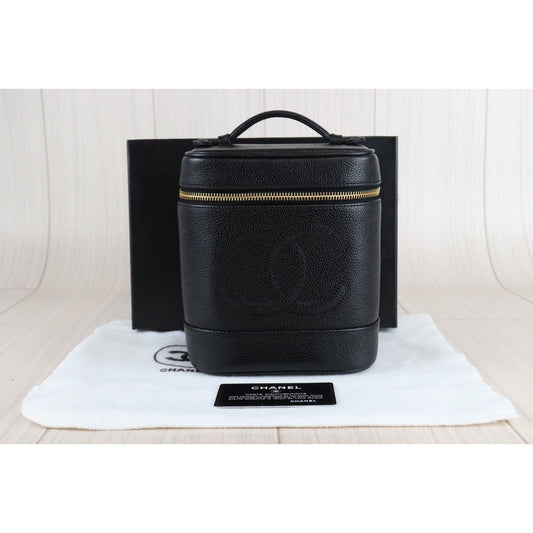 Rank A | CHANEL Caviar Skin Vanity Handbag |22122203