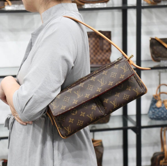 Rank A |LV Monogram Viva Cite MM Shoulder Bag|23042113