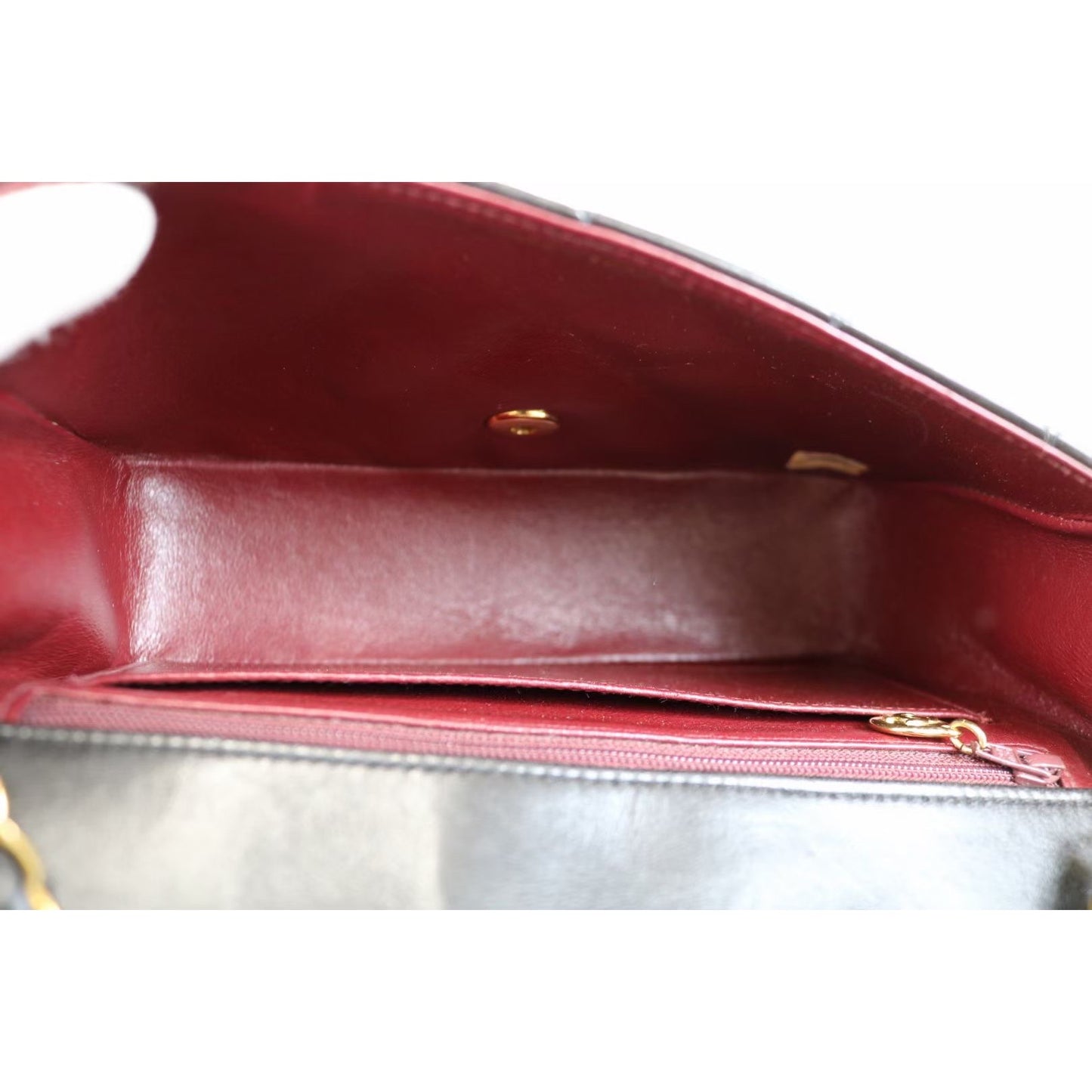 Rank A | CHANEL Matrasse Diana Lamb Skin Double Flap Double Chain Bag |052516