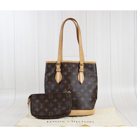 Rank AB | LV Monogram Petit Bucket PM Tote Bag |072806