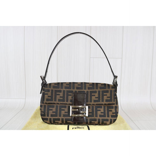 Rank A | FENDI Zucca Mamma Baguette Shoulder Bag |060217
