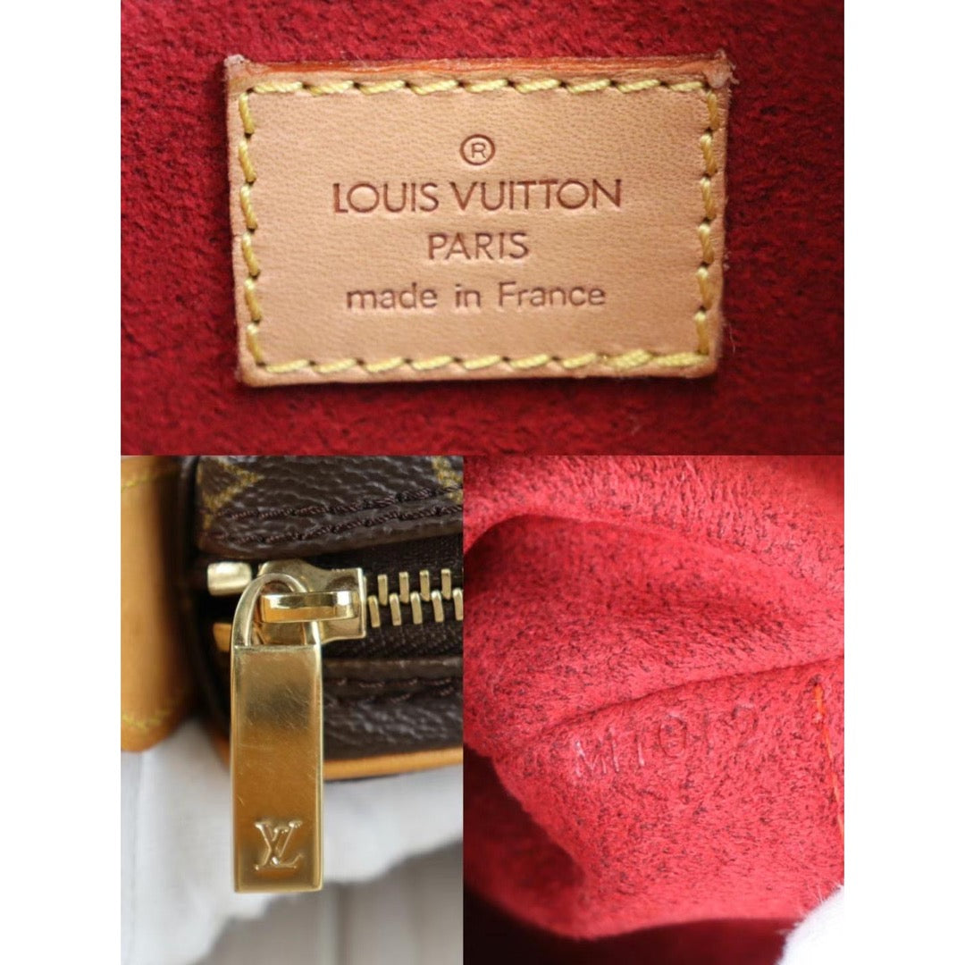Rank AB |LV Monogram Pochette Croissant Shoulder Bag|22110808