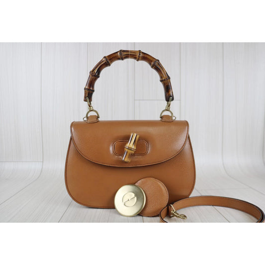 Rank A | GUCCI Vintage Bamboo Hand Bag |060803