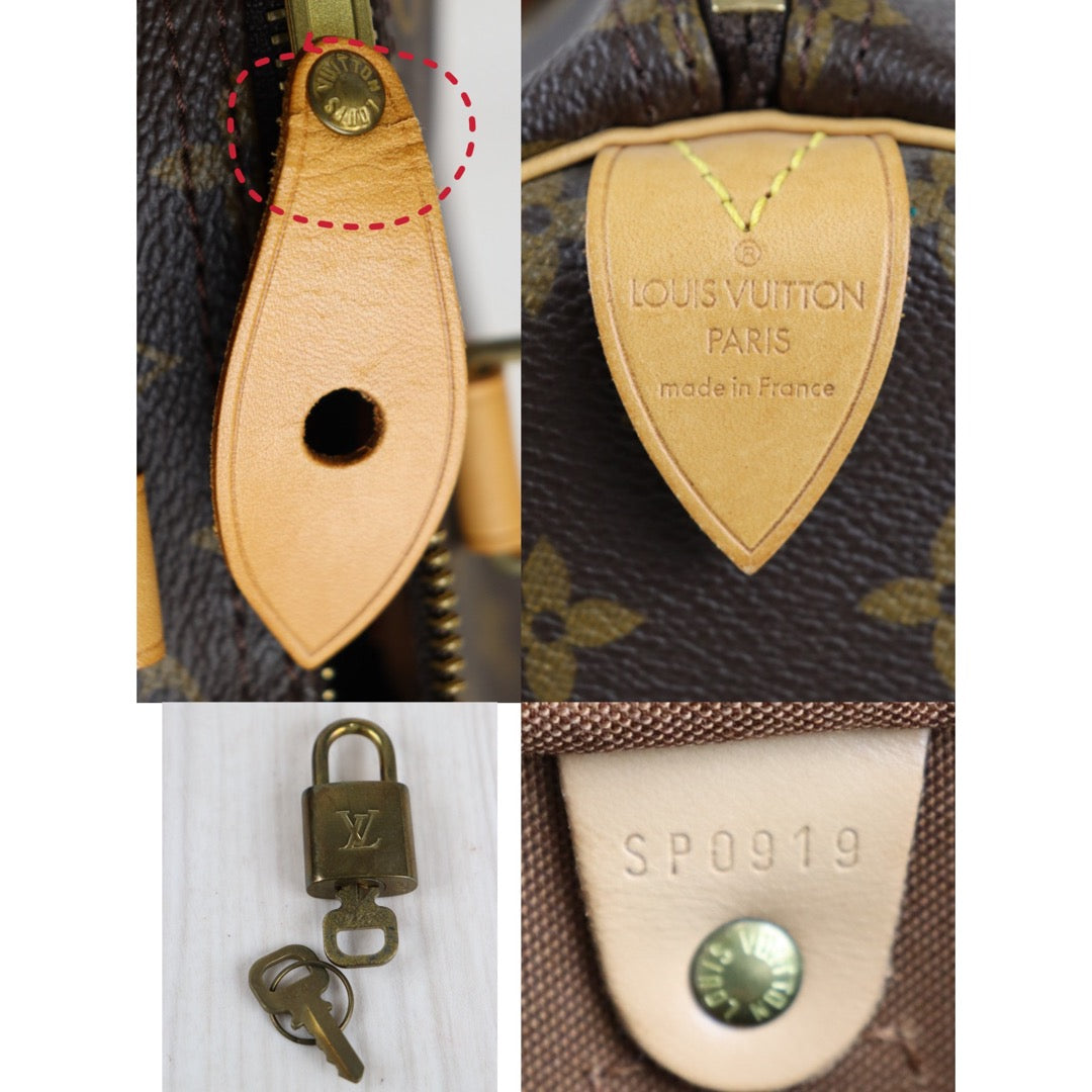 Rank AB| LV Monogram Speedy 30 HandBag|22120901