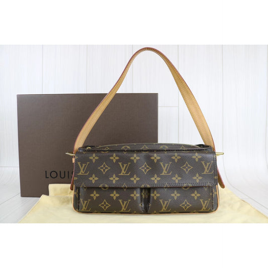 Rank A |LV Monogram Viva Cite MM Shoulder Bag|062909