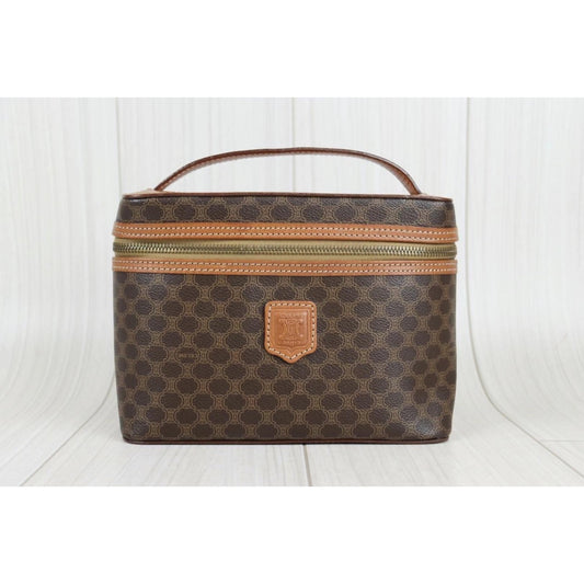 Rank A | CELINE Macadam Vanity Handbag |22102505