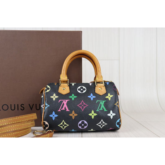 Rank AB | LV Multi Monogram Mini Speedy Handbag|073105