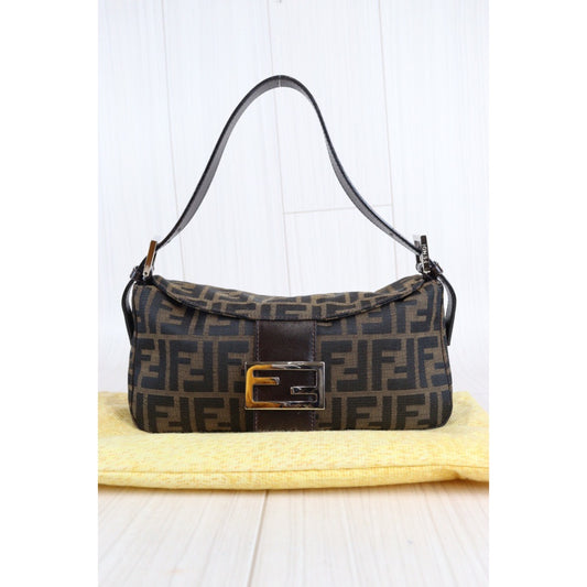 Rank A| FENDI Zucca Mamma Baguette Shoulder Bag |23021304