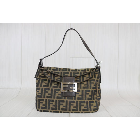 Rank A | FENDI Zucca Mamma Baguette Shoulder Bag |031206