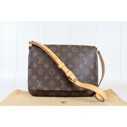 Rank A | LV Monogram Musette Tango Shoulder Bag|073104
