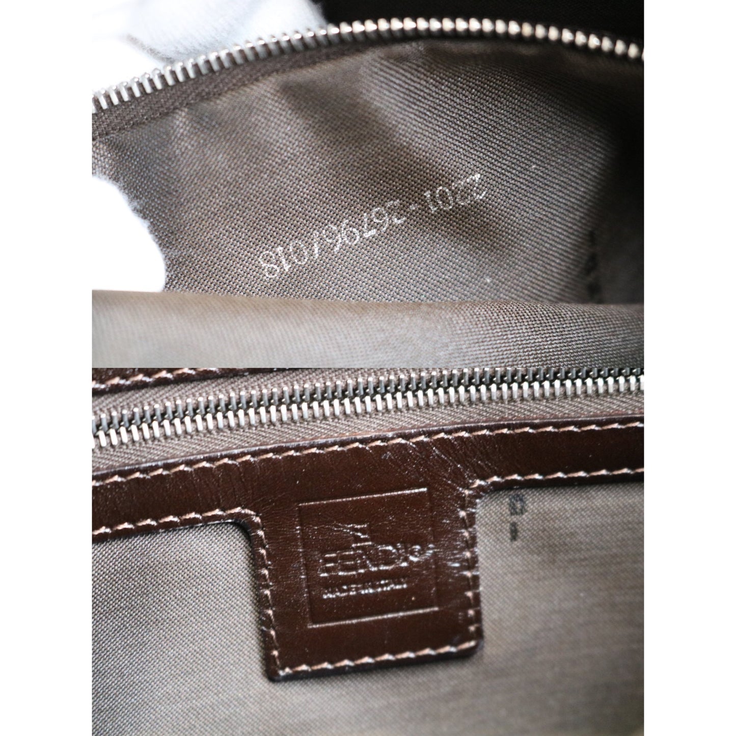 Rank AB |FENDI Zucca Mamma Baguette Shoulder Bag |031808