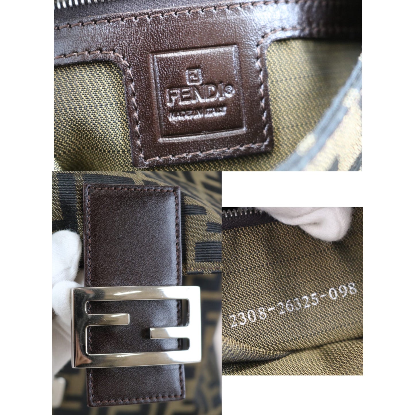 Rank A | FENDI Zucca Mamma Baguette Shoulder Bag |041602