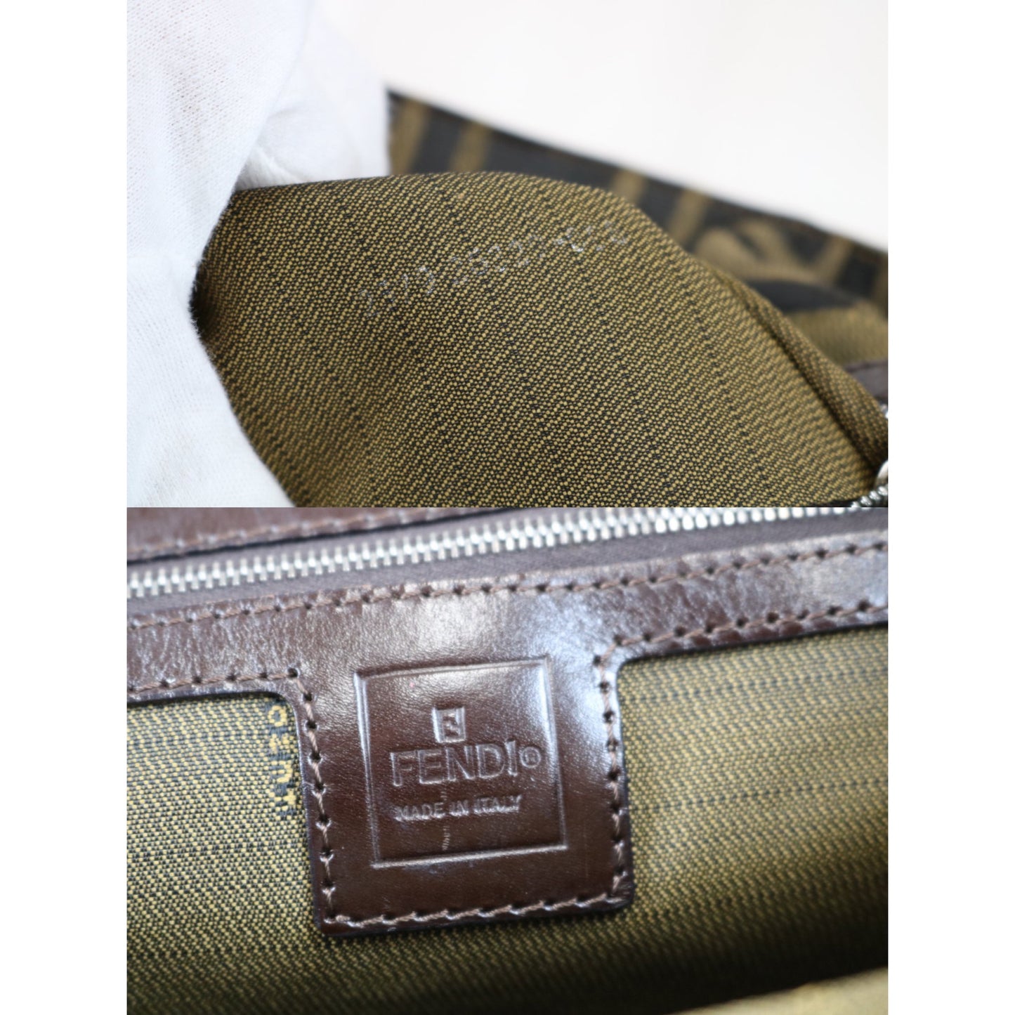 Rank A | FENDI Zucca Mamma Baguette HandBag |041111