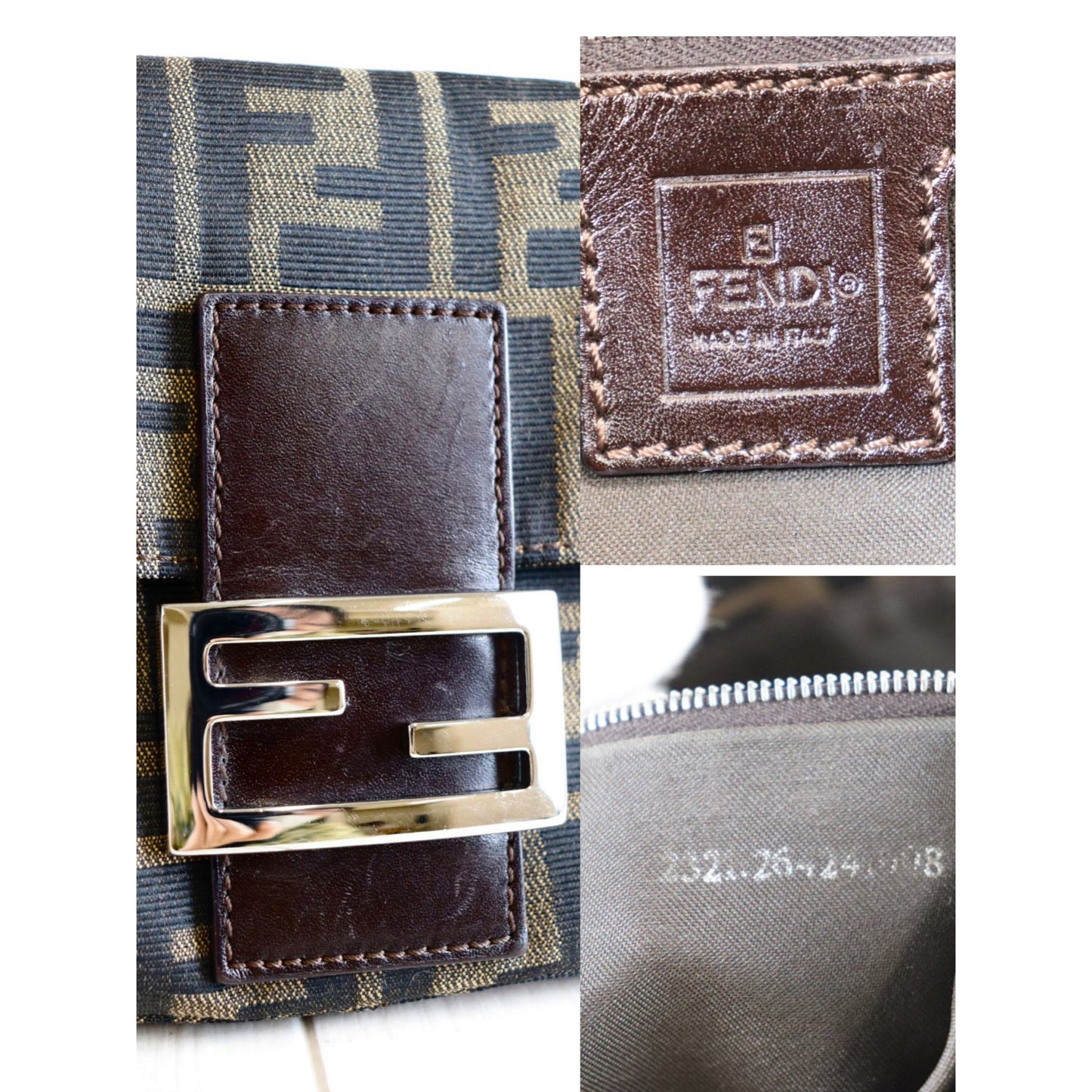 Rank A | FENDI Zucca Mamma Baguette Shoulder Bag |080303