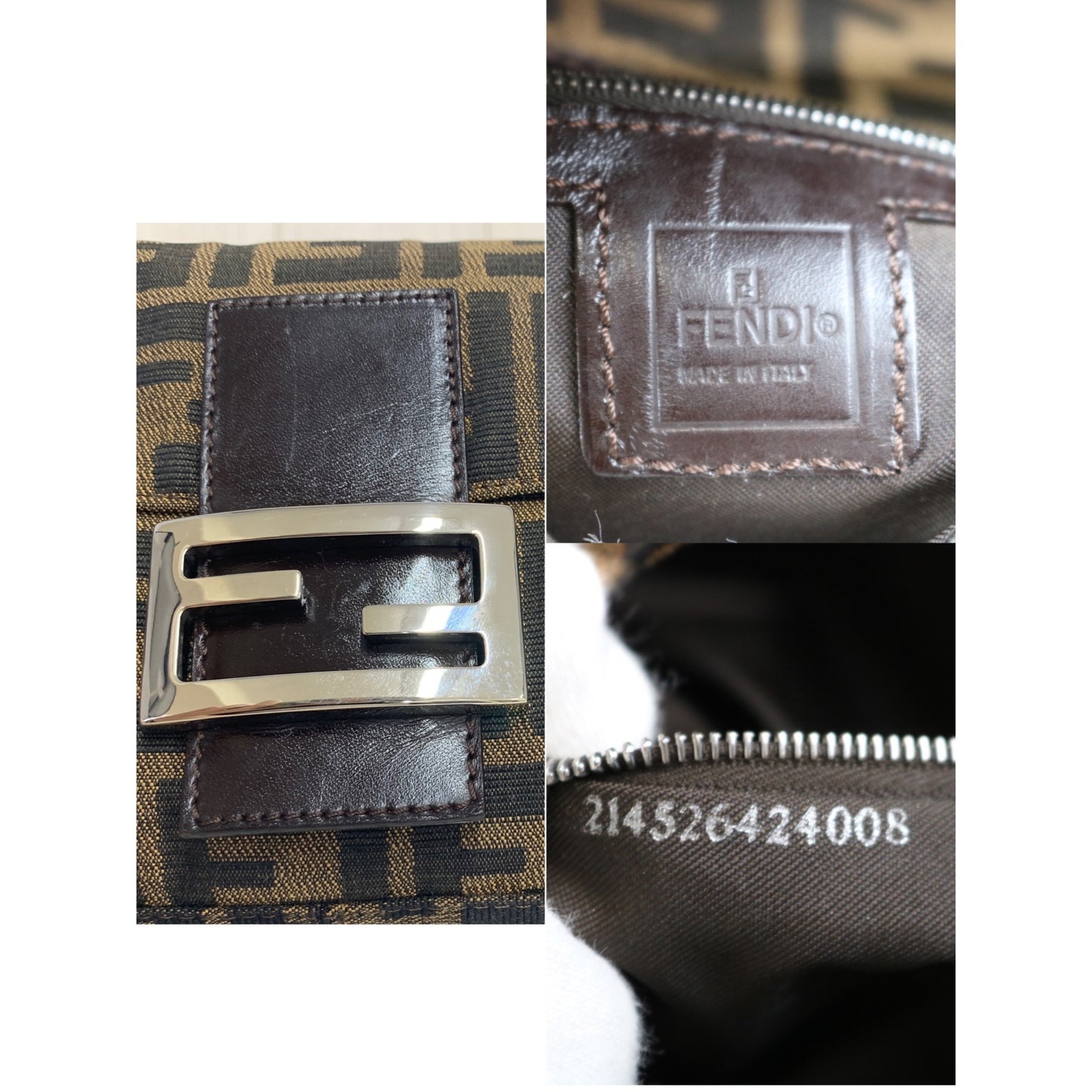 Rank A | FENDI Zucca Mamma Baguette Shoulder Bag |070103