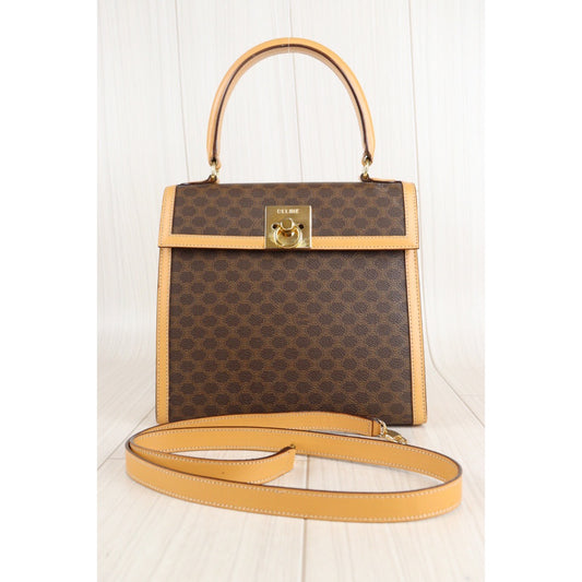 Rank A | CELINE Macadam Handbag |23021309