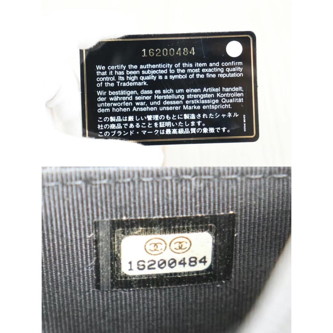 Rank A | CHANEL Matelasse Caviar Skin Chain Wallet Black Gold Hardware |22112502