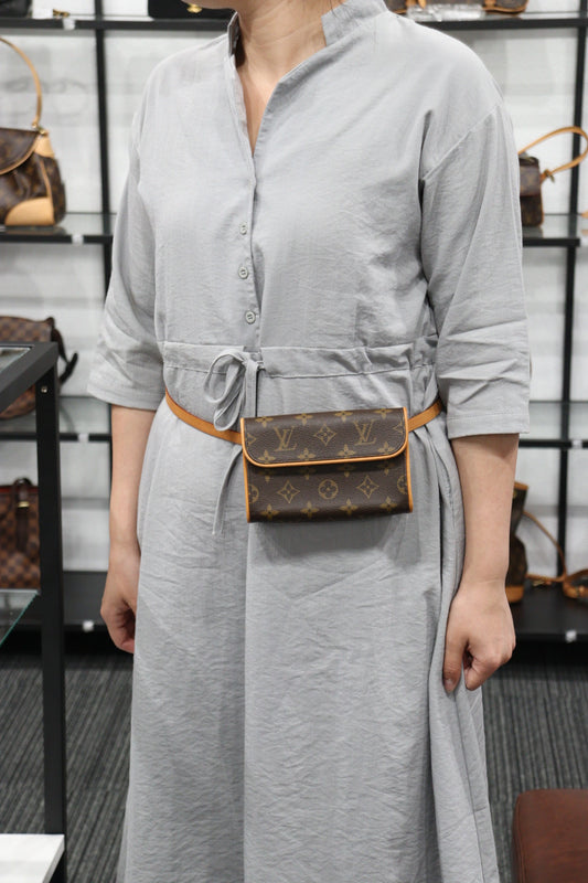 Rank A | LV Monogram Pochette Florentine Waist Bag S|23031505
