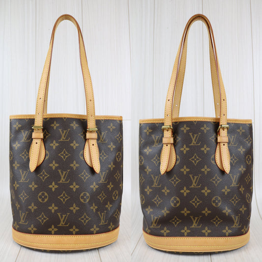 Rank A | LV Monogram Petit Bucket PM Tote Bag |020206
