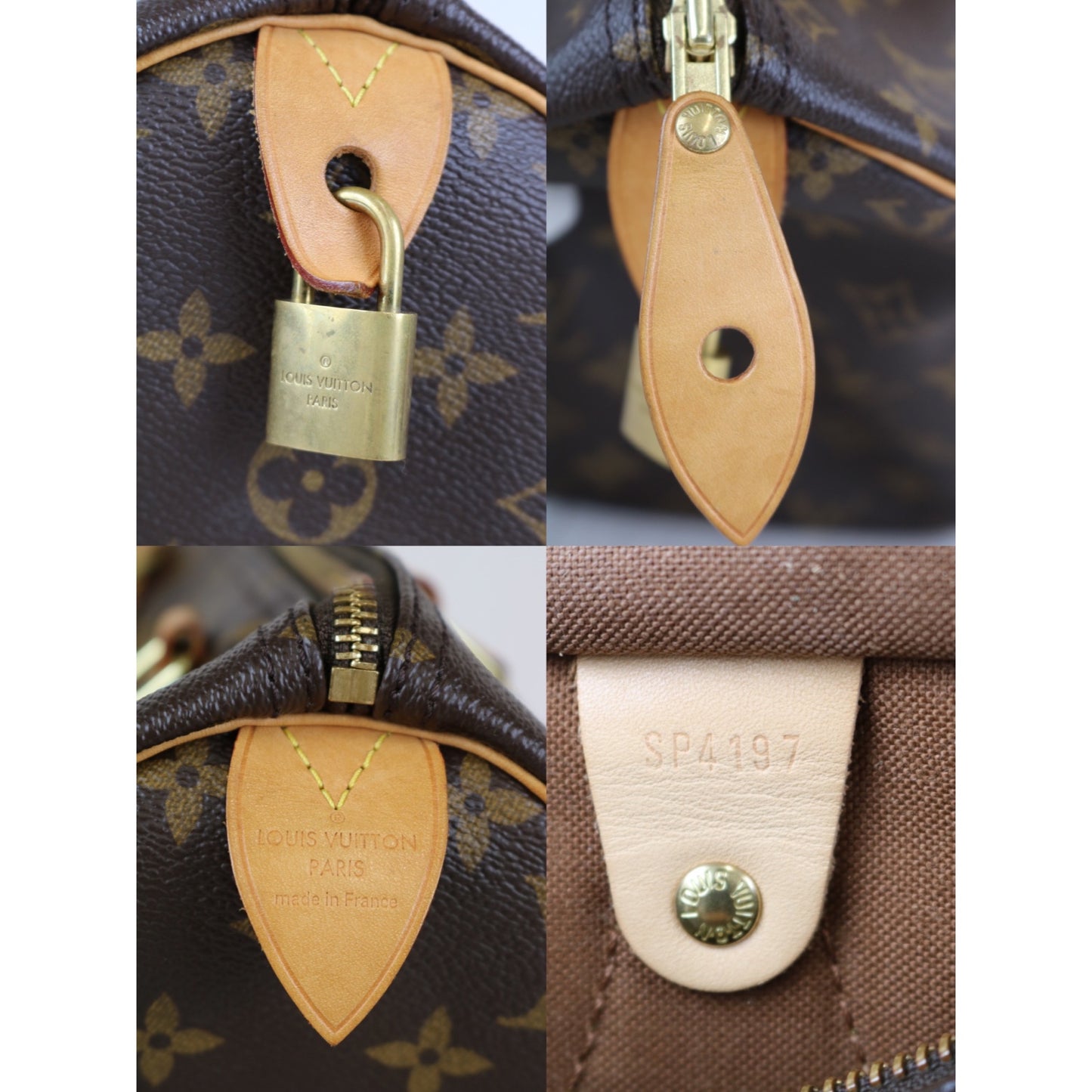 Rank AB| LV Monogram Speedy 30 HandBag|061101