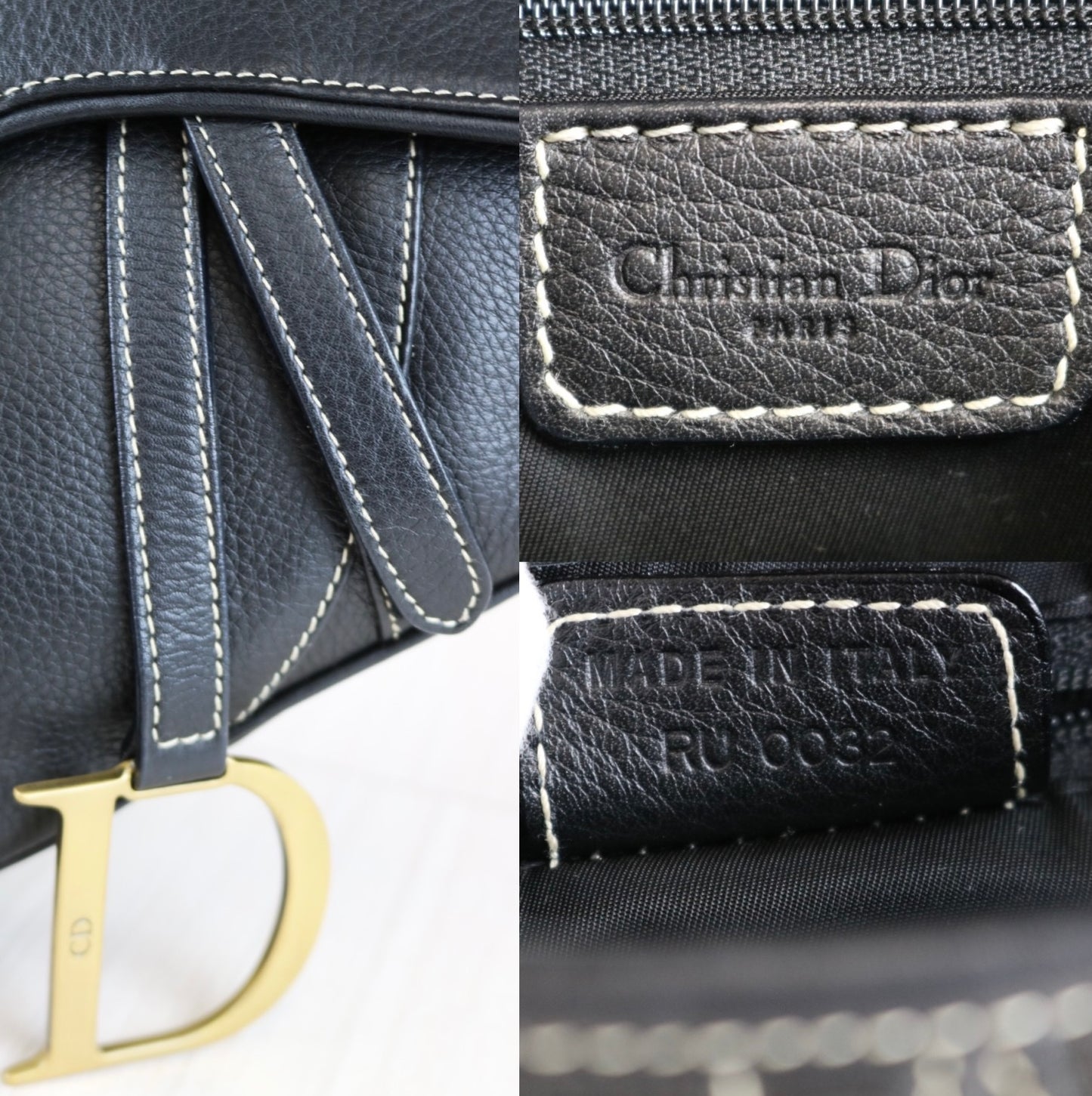 Rank SA | Dior Saddle Bag All Leather Black Shoulder Bag|070604